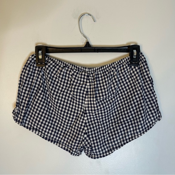 AERIE Navy and White Gingham Check Sleep Pajama Shorts Size XS - Picture 4 of 4